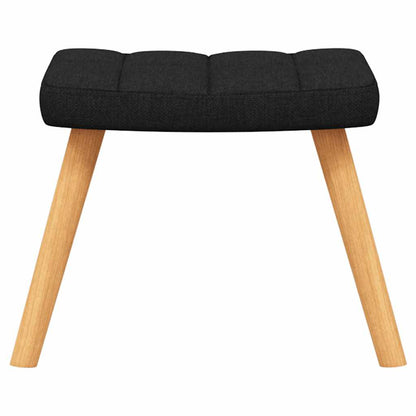 vidaXL Relaxsessel mit Hocker Schwarz Stoff