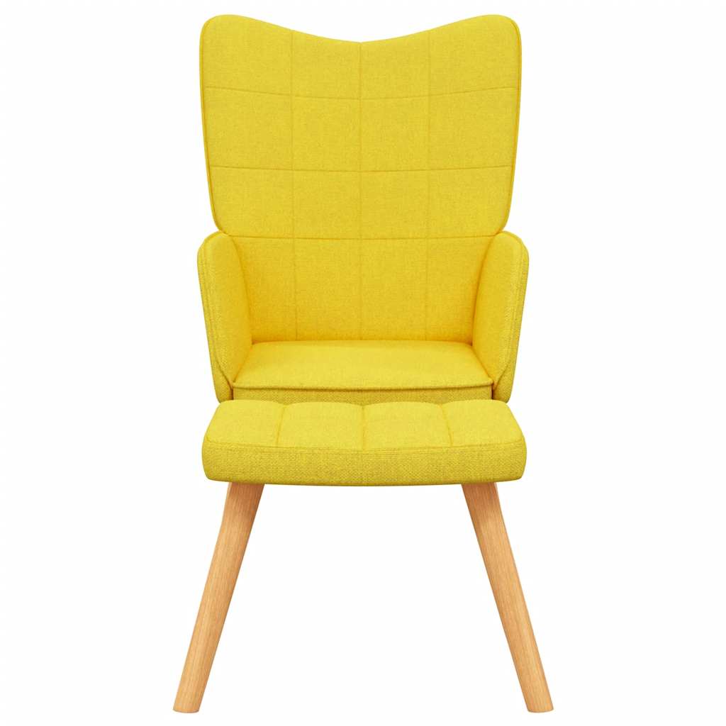 vidaXL Relaxsessel mit Hocker Senfgelb Stoff