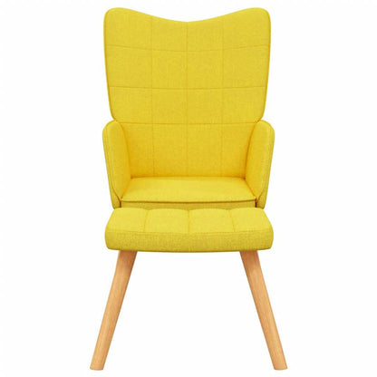 vidaXL Relaxsessel mit Hocker Senfgelb Stoff