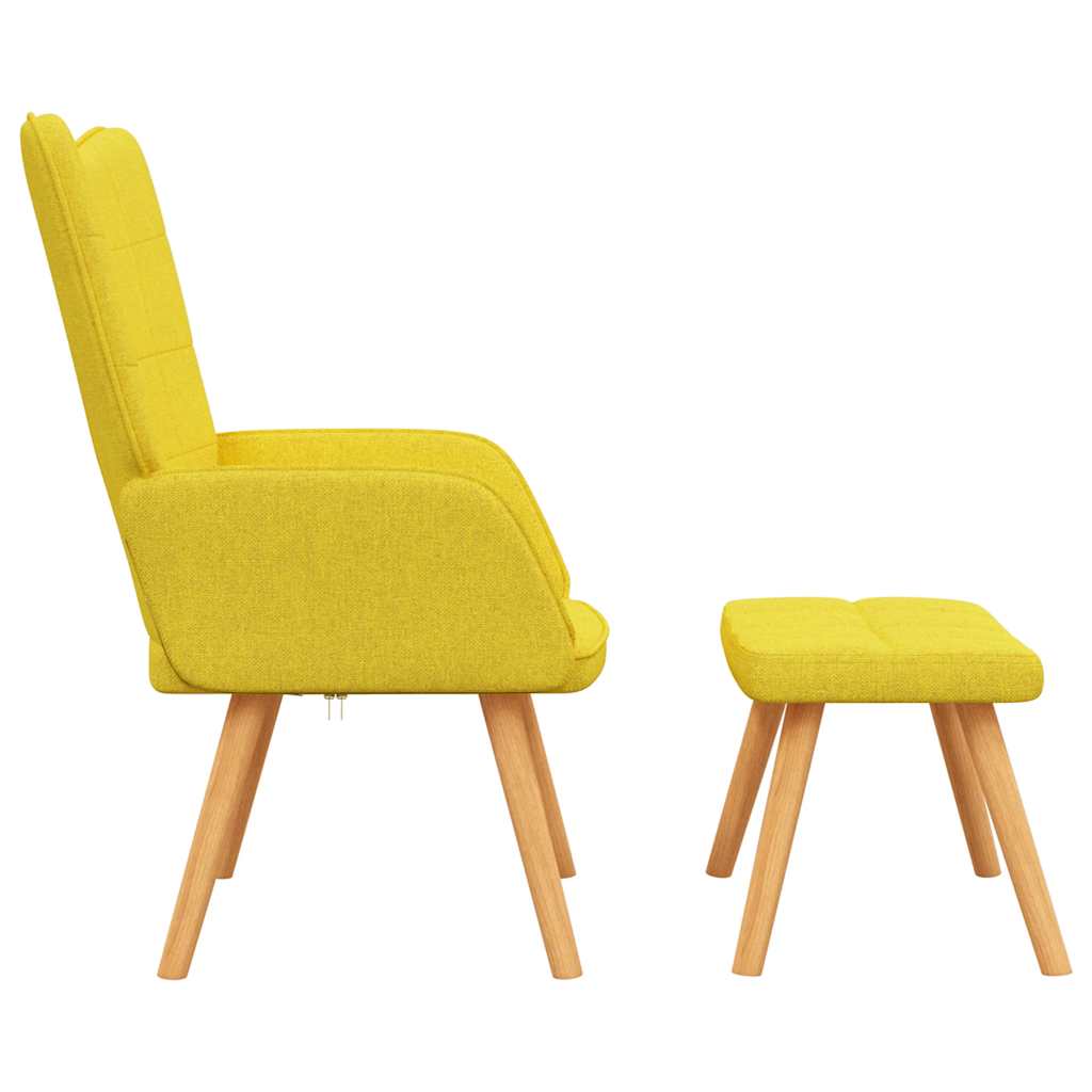 vidaXL Relaxsessel mit Hocker Senfgelb Stoff