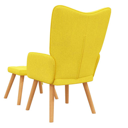 vidaXL Relaxsessel mit Hocker Senfgelb Stoff