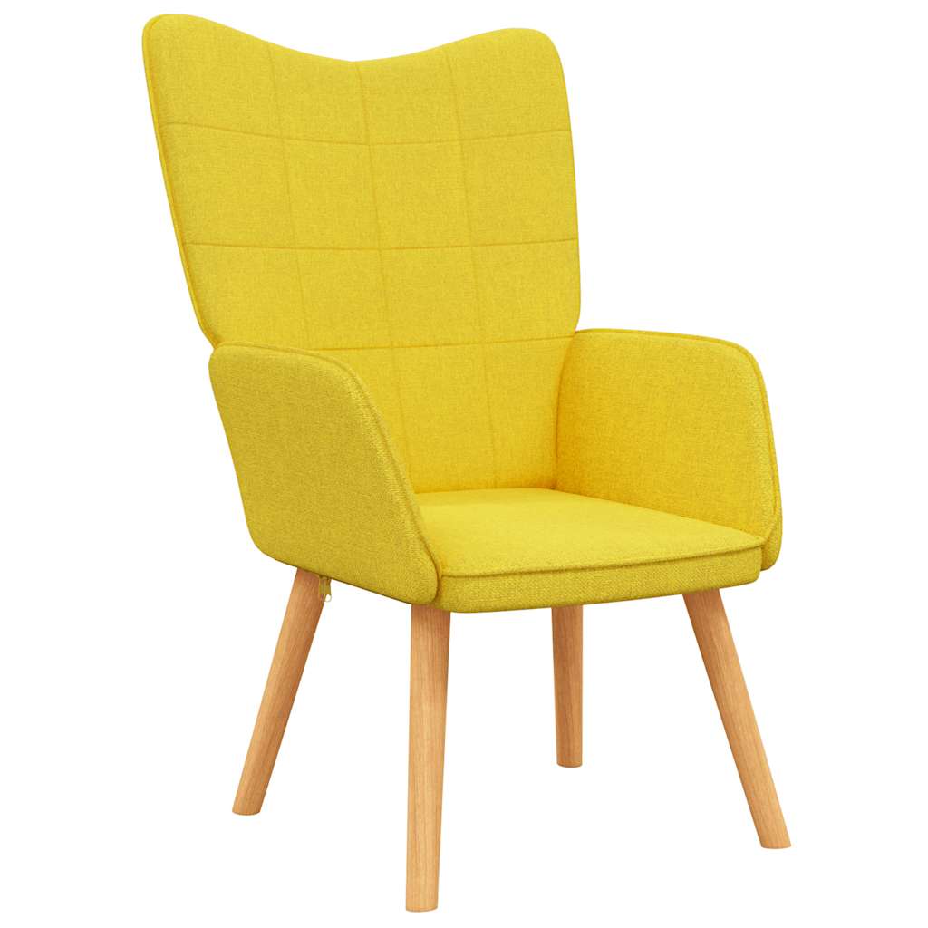 vidaXL Relaxsessel mit Hocker Senfgelb Stoff