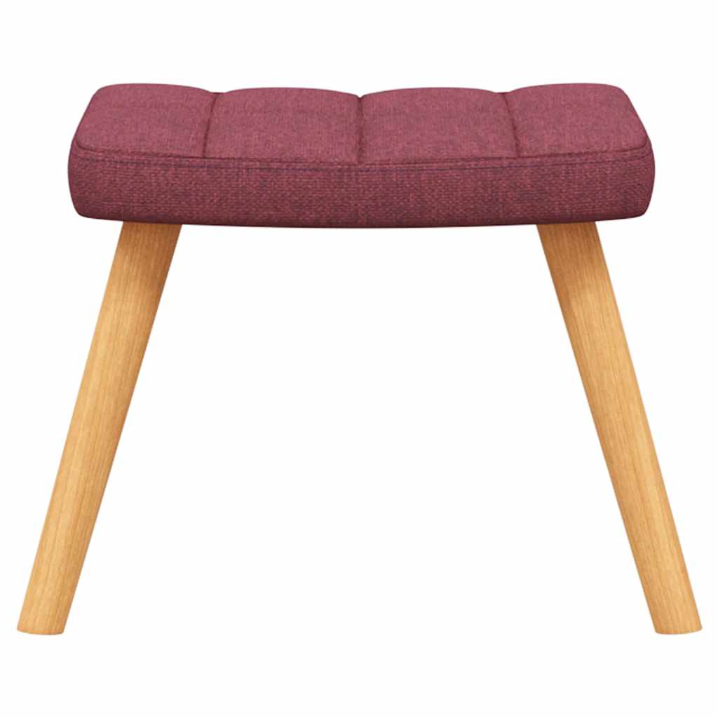 vidaXL Relaxsessel mit Hocker Weinrot Stoff