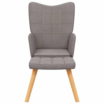 vidaXL Relaxsessel mit Hocker Taupe Stoff