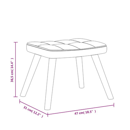 vidaXL Relaxsessel mit Hocker Taupe Stoff
