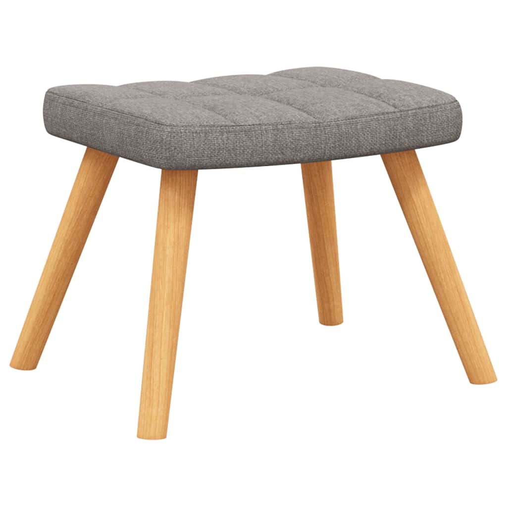 vidaXL Relaxsessel mit Hocker Taupe Stoff