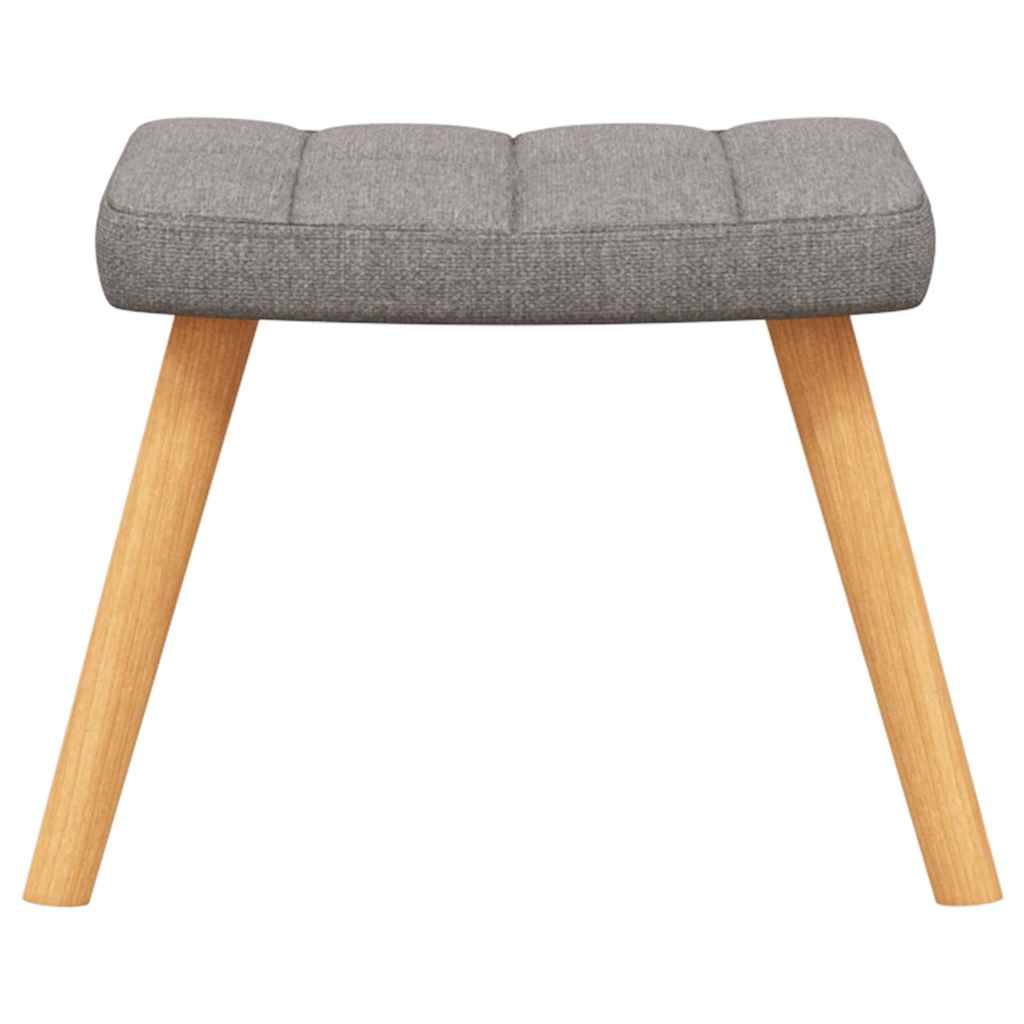 vidaXL Relaxsessel mit Hocker Taupe Stoff