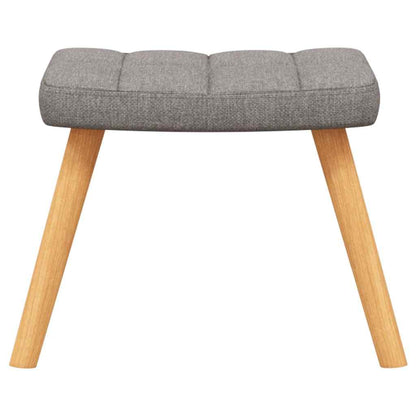 vidaXL Relaxsessel mit Hocker Taupe Stoff