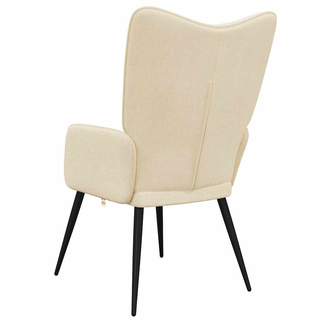 vidaXL Relaxsessel Creme Stoff