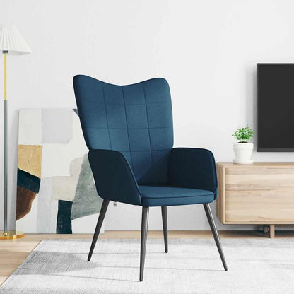 vidaXL Relaxsessel Blau Stoff