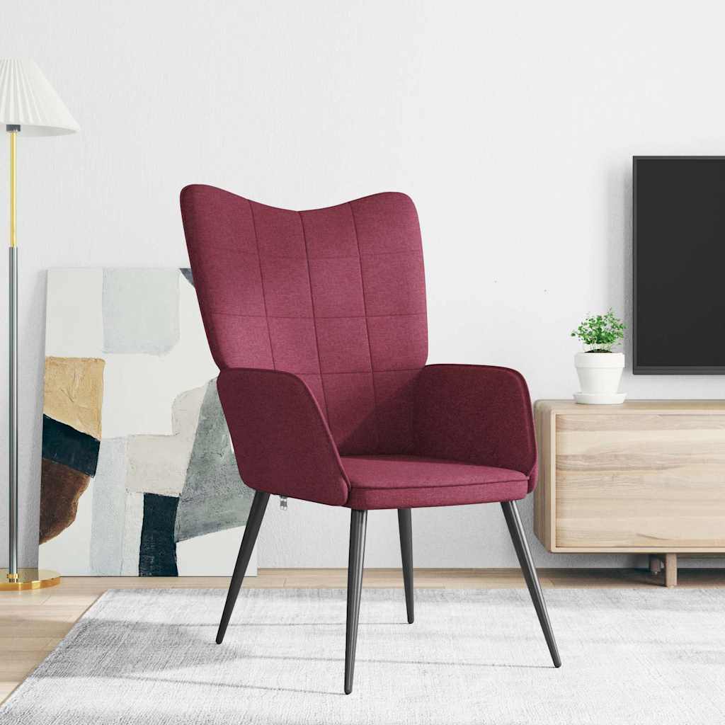 vidaXL Relaxsessel Weinrot Stoff