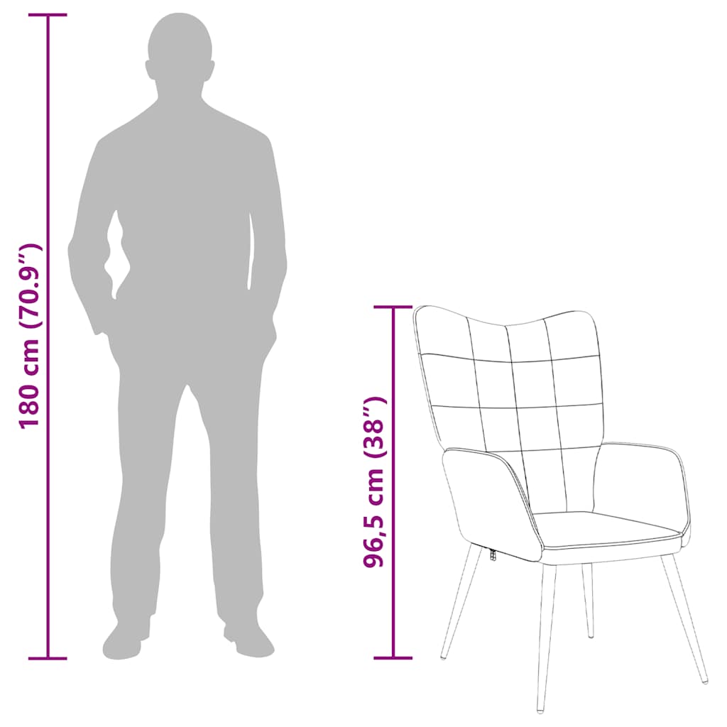 vidaXL Relaxsessel Taupe Stoff
