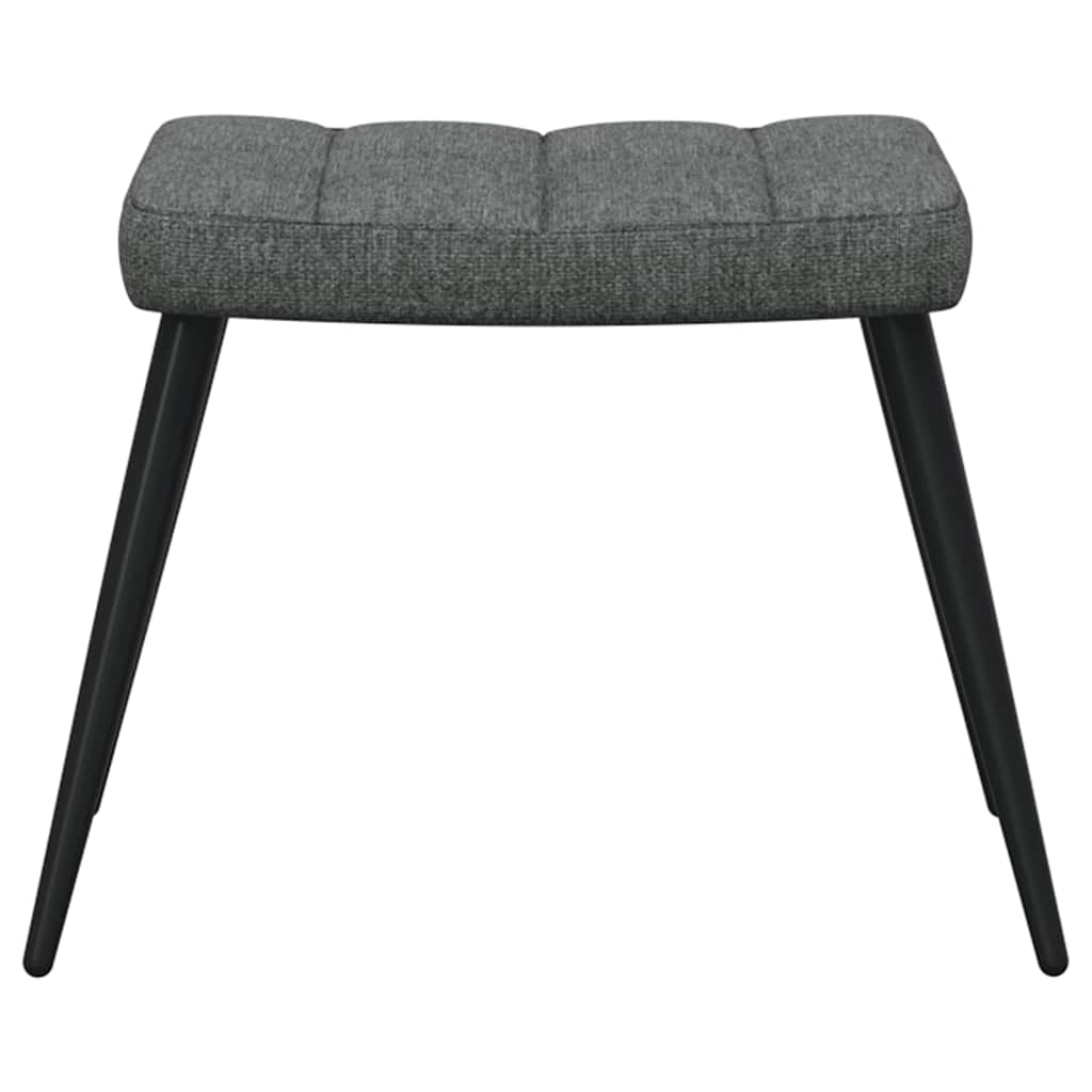 vidaXL Relaxsessel mit Hocker Dunkelgrau Stoff