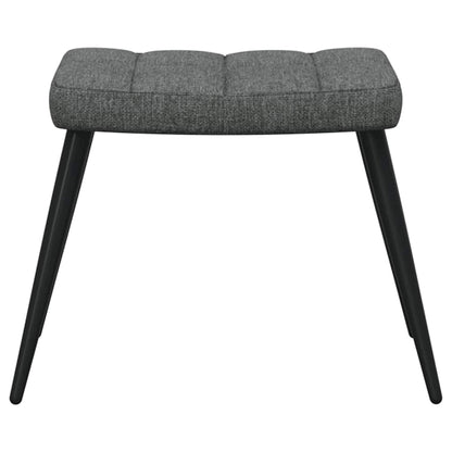 vidaXL Relaxsessel mit Hocker Dunkelgrau Stoff