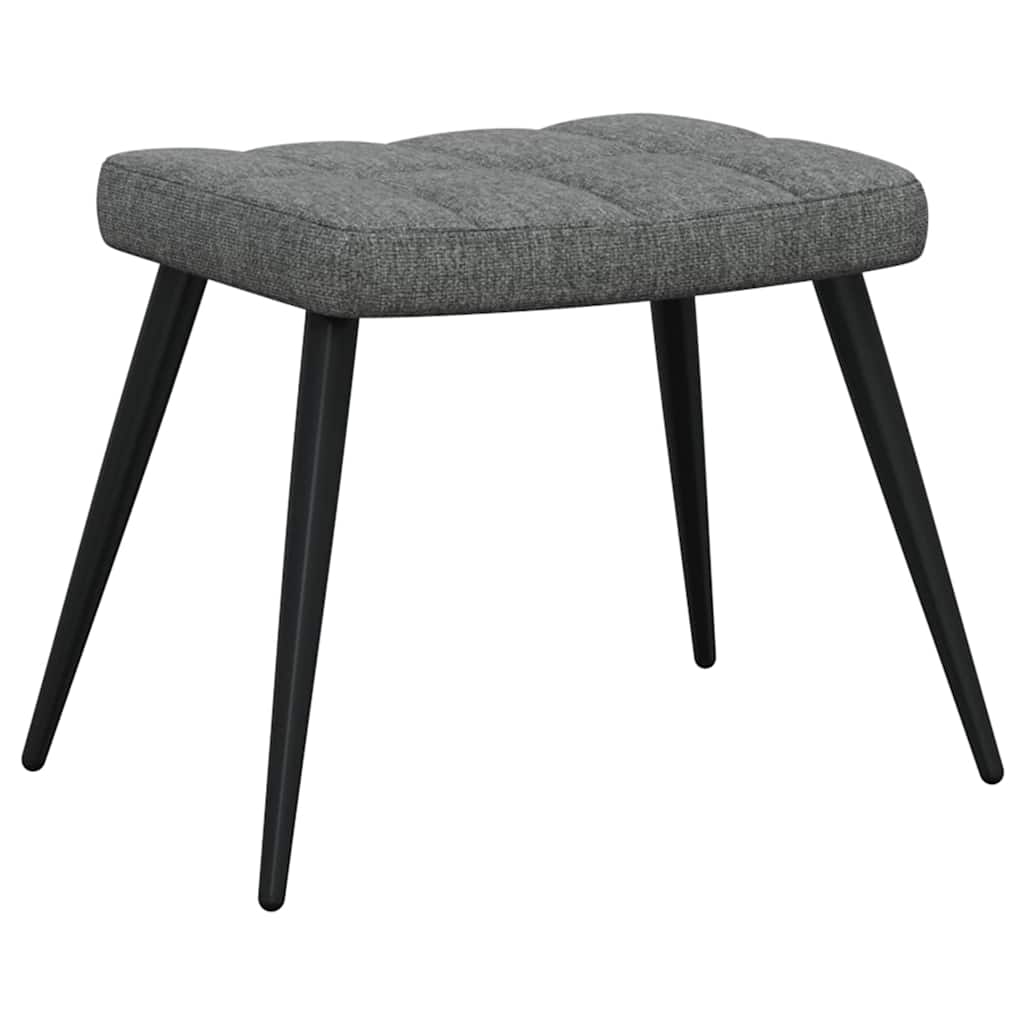 vidaXL Relaxsessel mit Hocker Dunkelgrau Stoff