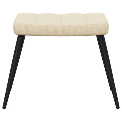 vidaXL Relaxsessel mit Hocker Creme Stoff