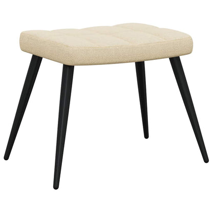 vidaXL Relaxsessel mit Hocker Creme Stoff