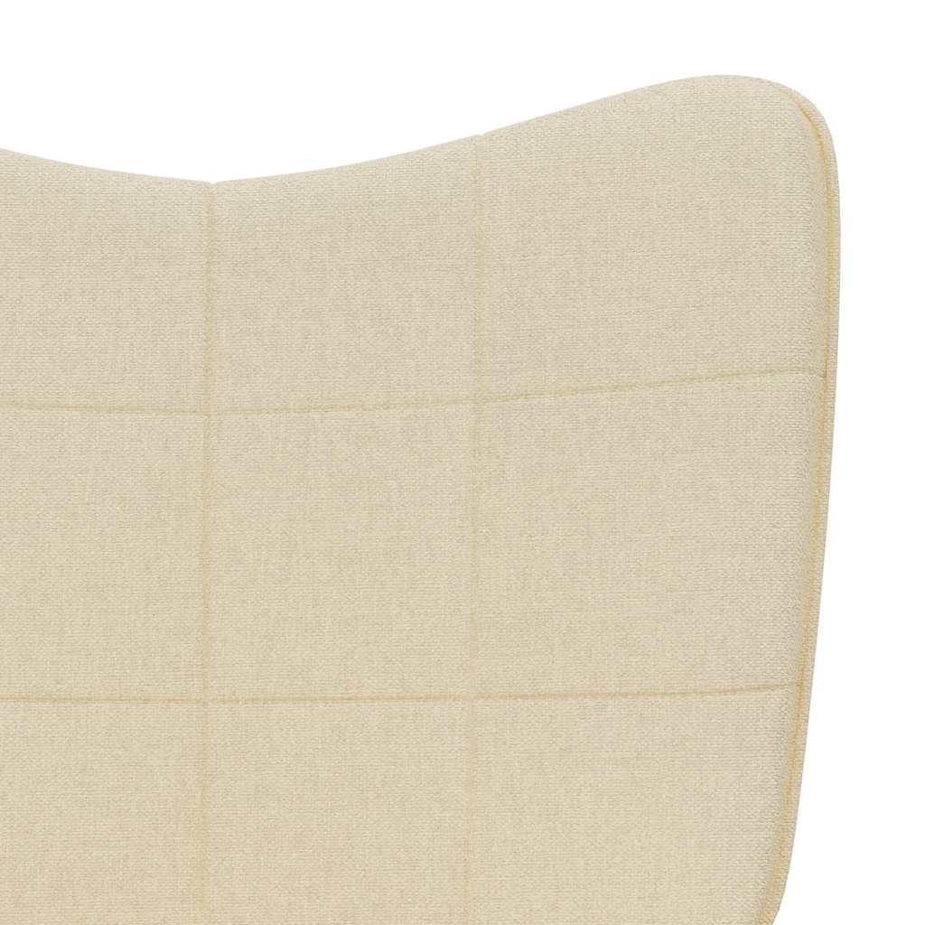 vidaXL Relaxsessel mit Hocker Creme Stoff
