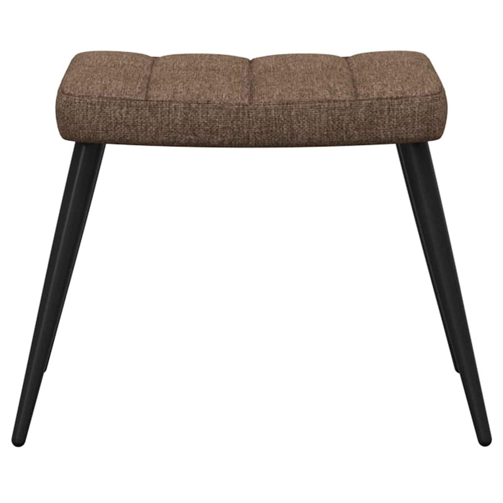 vidaXL Relaxsessel mit Hocker Braun Stoff