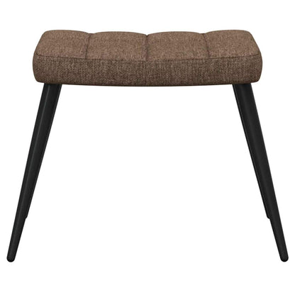 vidaXL Relaxsessel mit Hocker Braun Stoff