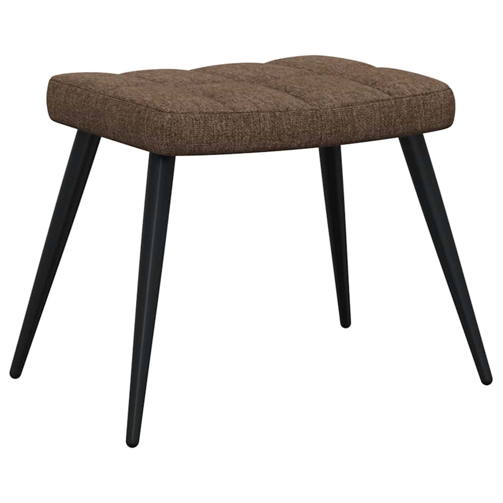 vidaXL Relaxsessel mit Hocker Braun Stoff