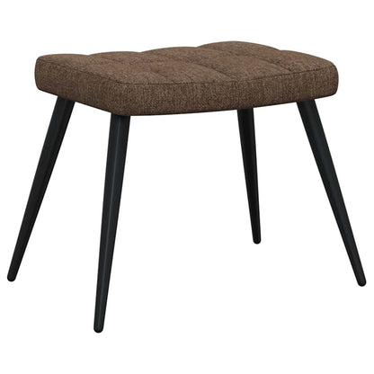vidaXL Relaxsessel mit Hocker Braun Stoff