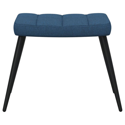vidaXL Relaxsessel mit Hocker Blau Stoff