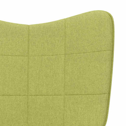 vidaXL Relaxsessel mit Hocker Grün Stoff