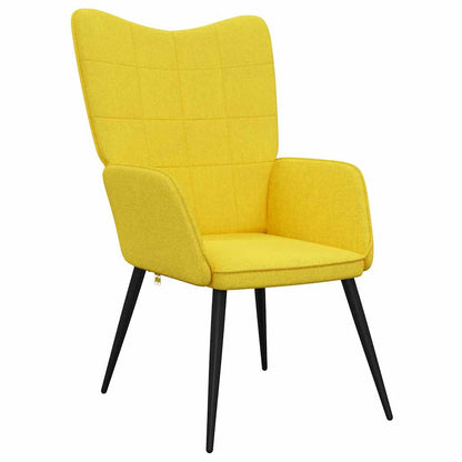 vidaXL Relaxsessel mit Hocker Senfgelb Stoff