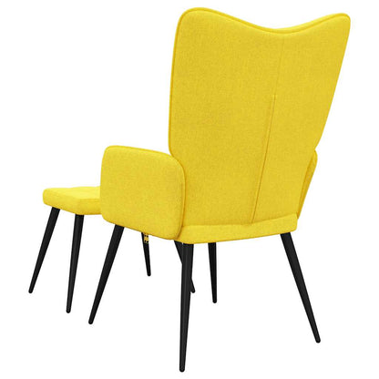 vidaXL Relaxsessel mit Hocker Senfgelb Stoff