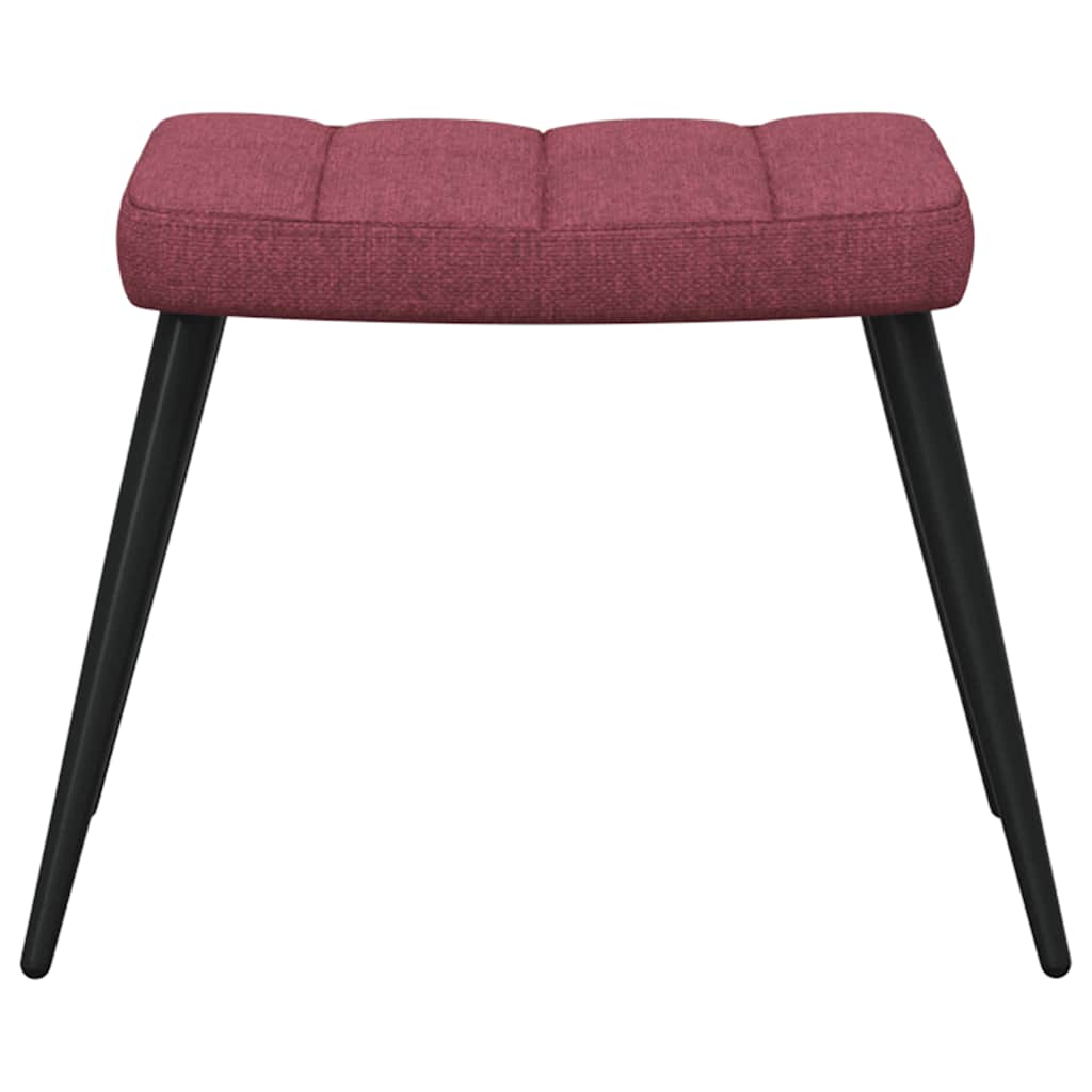 vidaXL Relaxsessel mit Hocker Weinrot Stoff