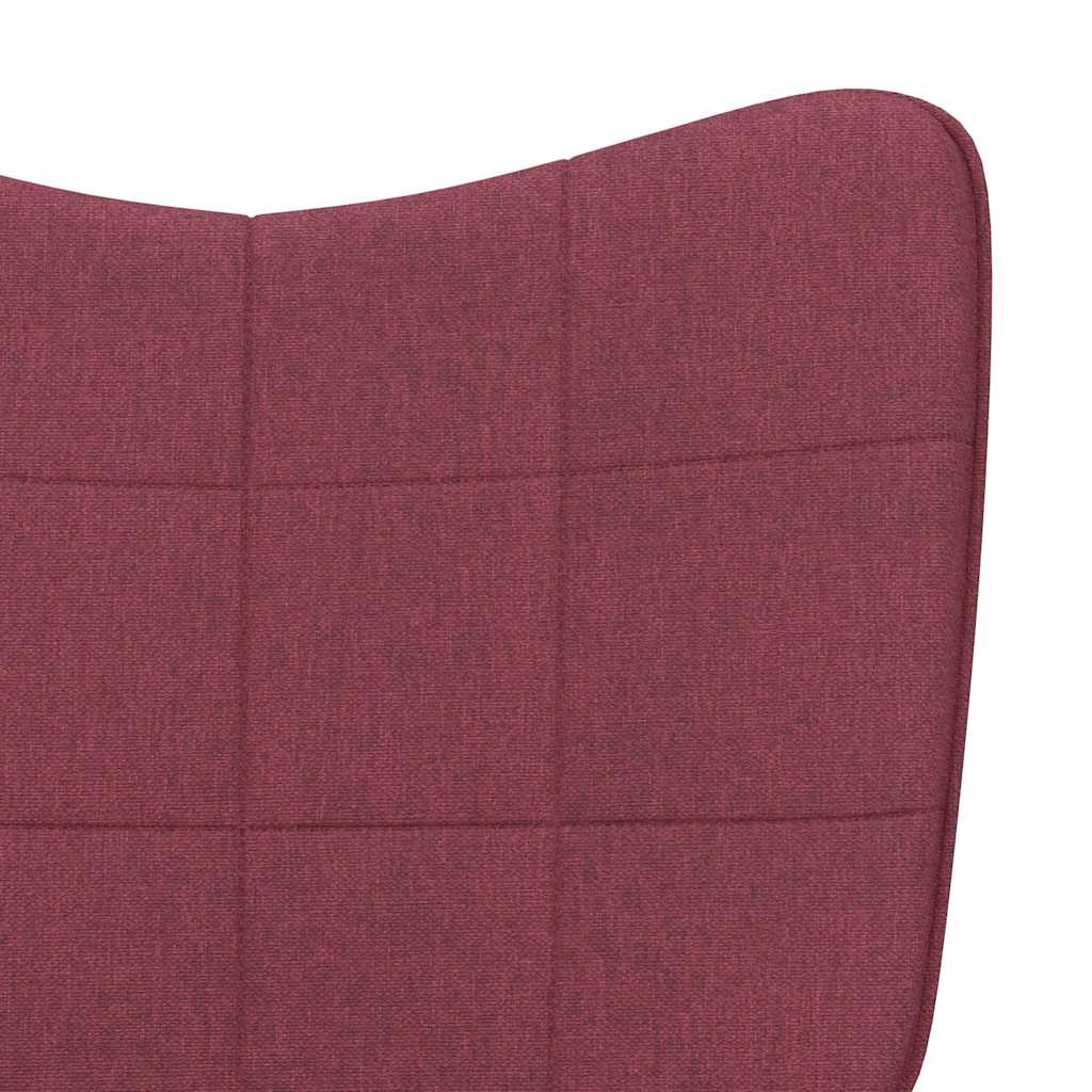 vidaXL Relaxsessel mit Hocker Weinrot Stoff