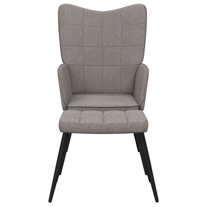vidaXL Relaxsessel mit Hocker Taupe Stoff