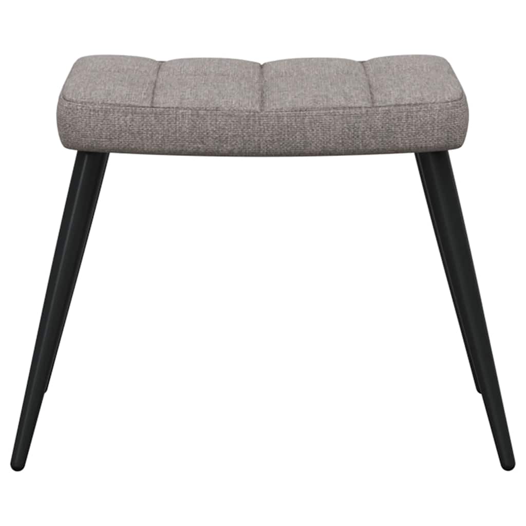 vidaXL Relaxsessel mit Hocker Taupe Stoff