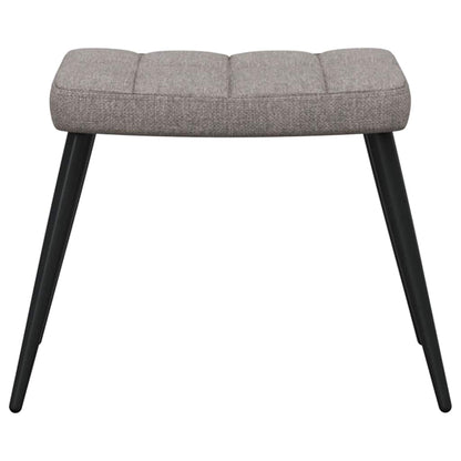 vidaXL Relaxsessel mit Hocker Taupe Stoff