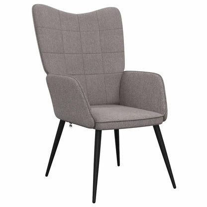 vidaXL Relaxsessel mit Hocker Taupe Stoff