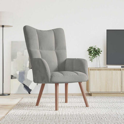 vidaXL Relaxsessel Hellgrau Samt