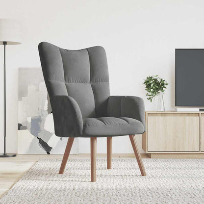 vidaXL Relaxsessel Dunkelgrau Samt