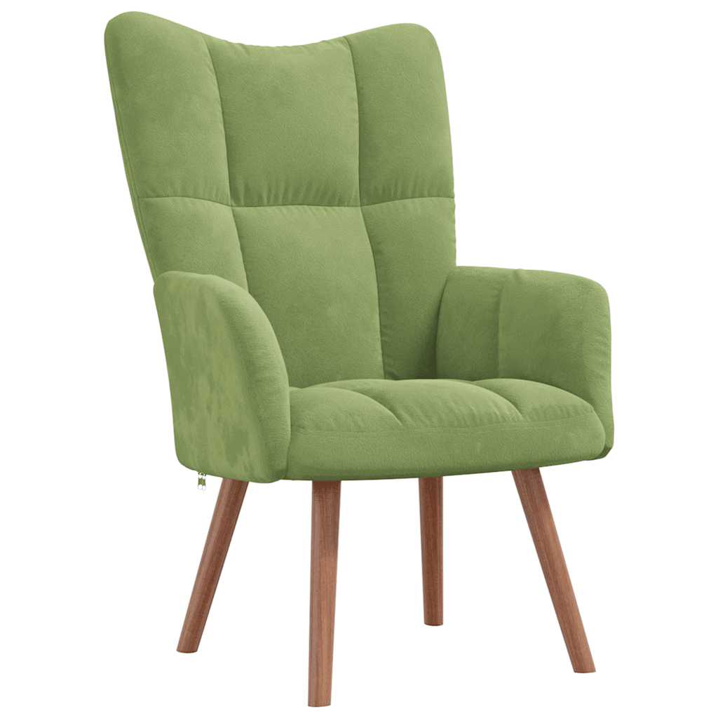 vidaXL Relaxsessel Hellgrün Samt