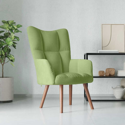 vidaXL Relaxsessel Hellgrün Samt