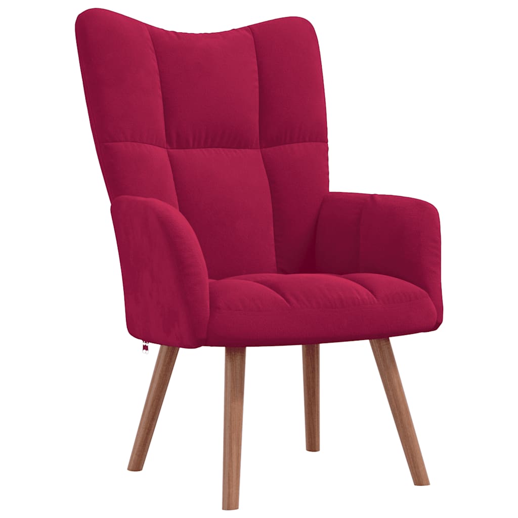 vidaXL Relaxsessel Weinrot Samt