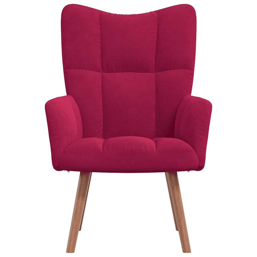 vidaXL Relaxsessel Weinrot Samt