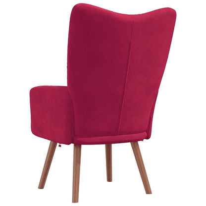 vidaXL Relaxsessel Weinrot Samt