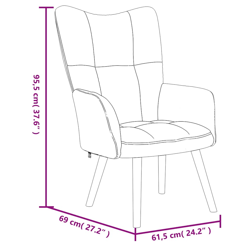 vidaXL Relaxsessel Schwarz Samt