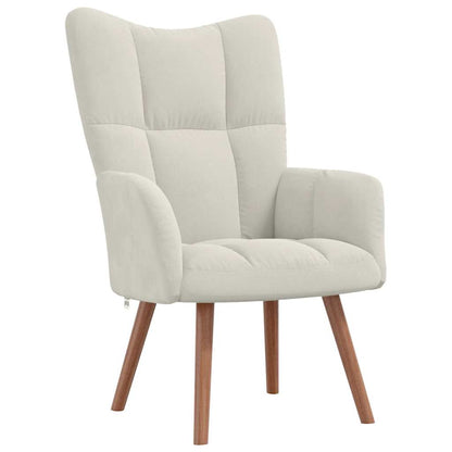 vidaXL Relaxsessel Cremeweiß Samt
