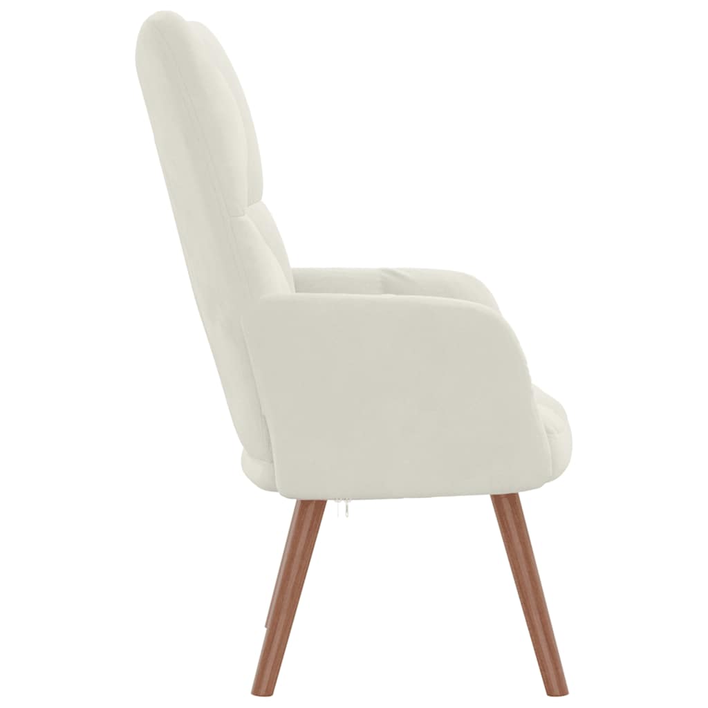 vidaXL Relaxsessel Cremeweiß Samt