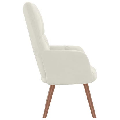 vidaXL Relaxsessel Cremeweiß Samt