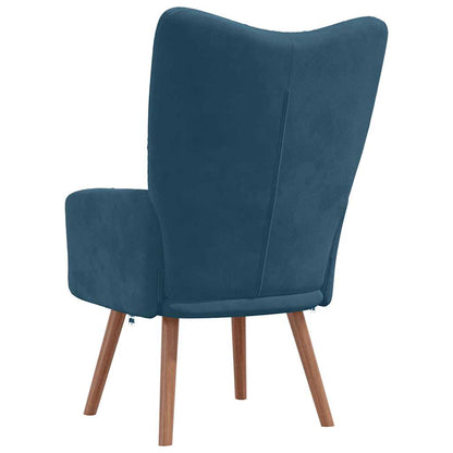 vidaXL Relaxsessel Blau Samt