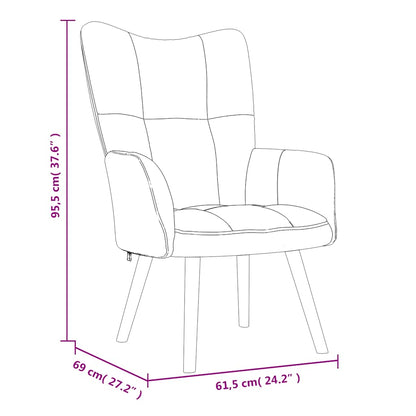 vidaXL Relaxsessel Blau Samt