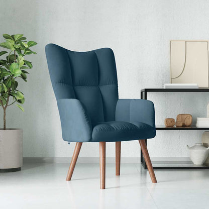 vidaXL Relaxsessel Blau Samt